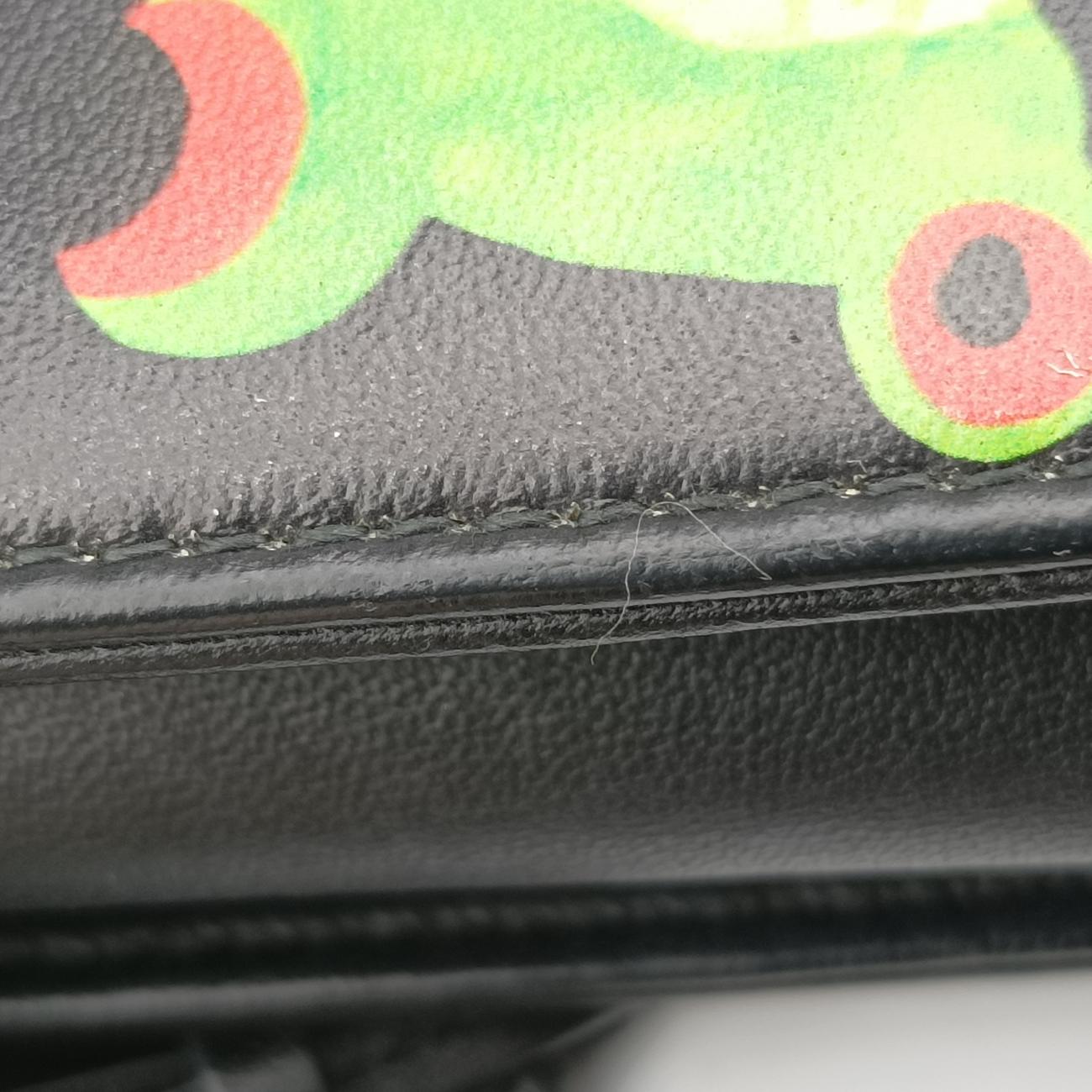 Lady Dior ArtBlack×MulticolourLeather29-MA-1116レディ ディオール アートブラック×マルチカラーレザー29-MA-1116