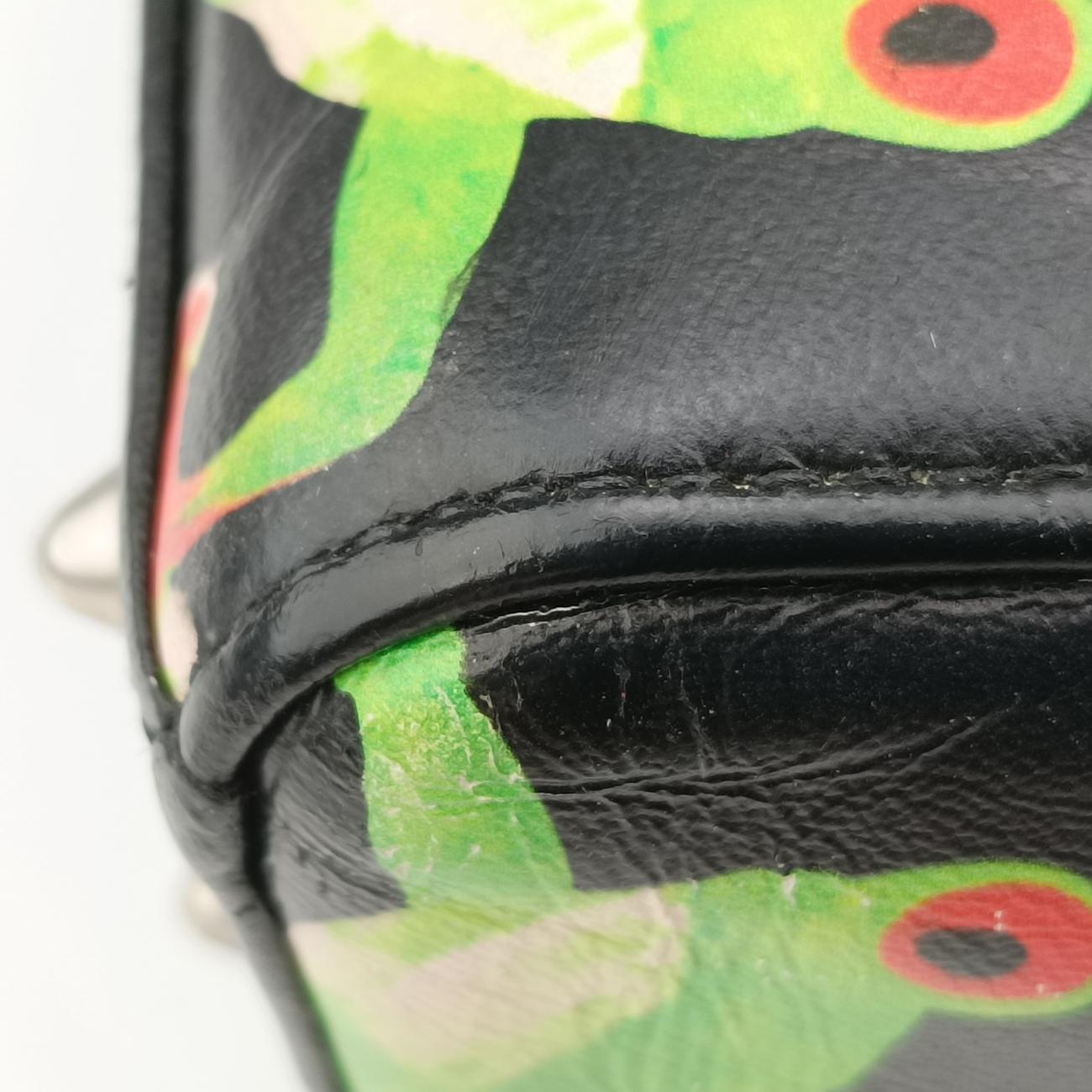 Lady Dior ArtBlack×MulticolourLeather29-MA-1116レディ ディオール アートブラック×マルチカラーレザー29-MA-1116