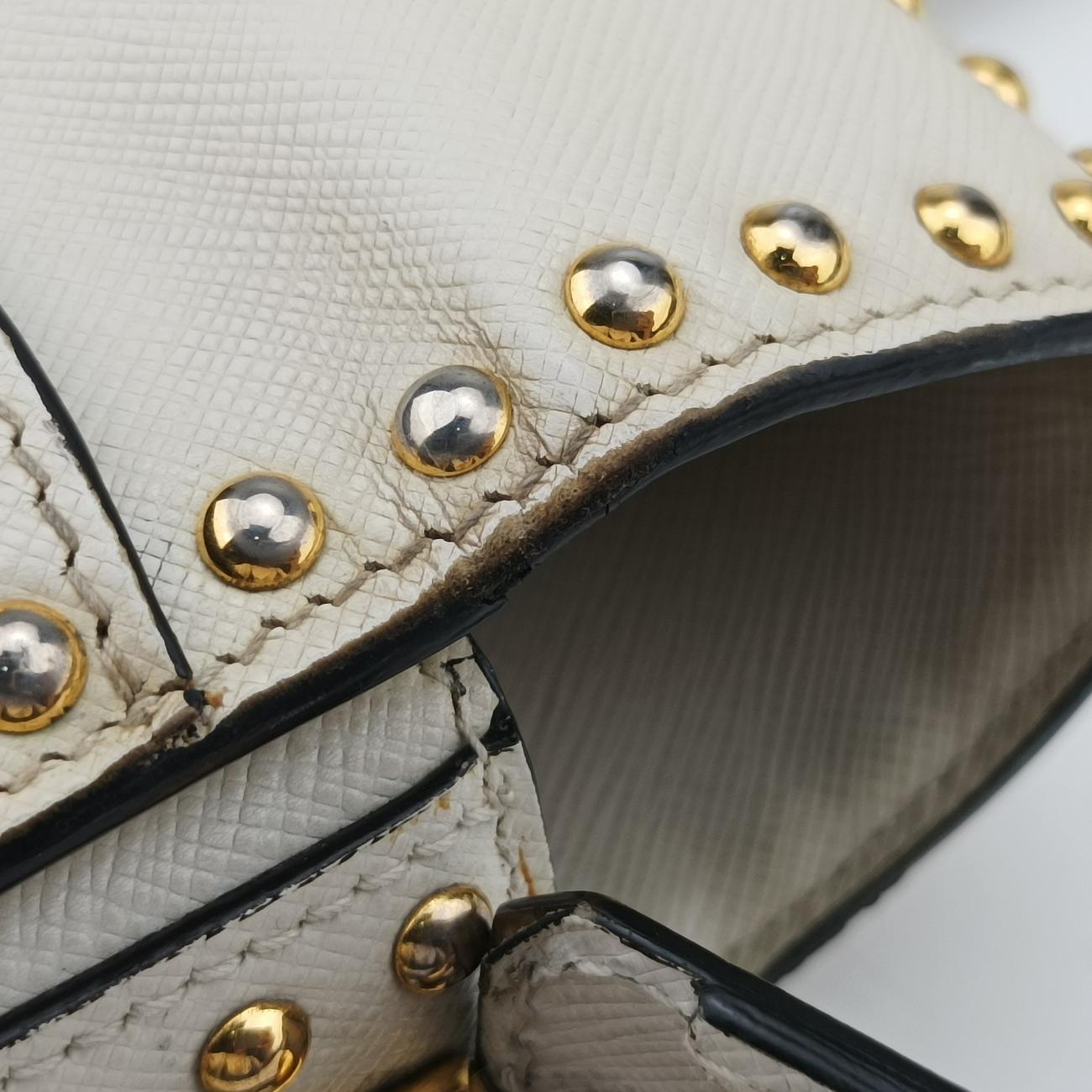 Studded　CahierWhiteSAFFIANO LeatherB5045M180 5スタッズ　カイエホワイトサフィアーノレザーB5045M180 5