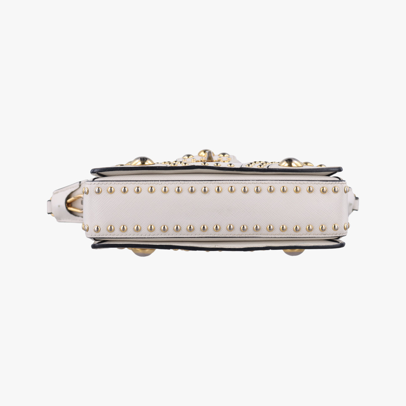 Studded　CahierWhiteSAFFIANO LeatherB5045M180 5スタッズ　カイエホワイトサフィアーノレザーB5045M180 5