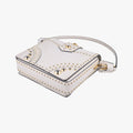 Studded　CahierWhiteSAFFIANO LeatherB5045M180 5スタッズ　カイエホワイトサフィアーノレザーB5045M180 5