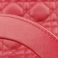 Cannage Quilted Lady DiorRedLambskin26-MA-0059レディ ディオール キルティング カナージュレッドラムスキン26-MA-0059