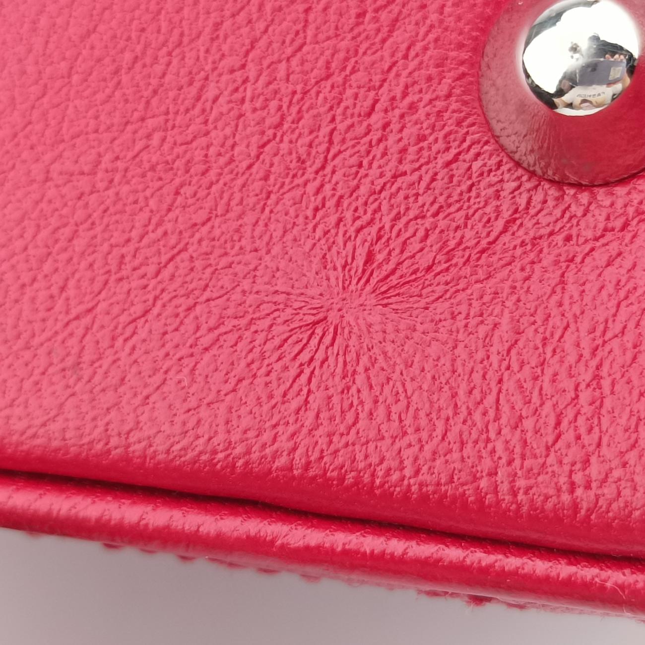 Cannage Quilted Lady DiorRedLambskin26-MA-0059レディ ディオール キルティング カナージュレッドラムスキン26-MA-0059