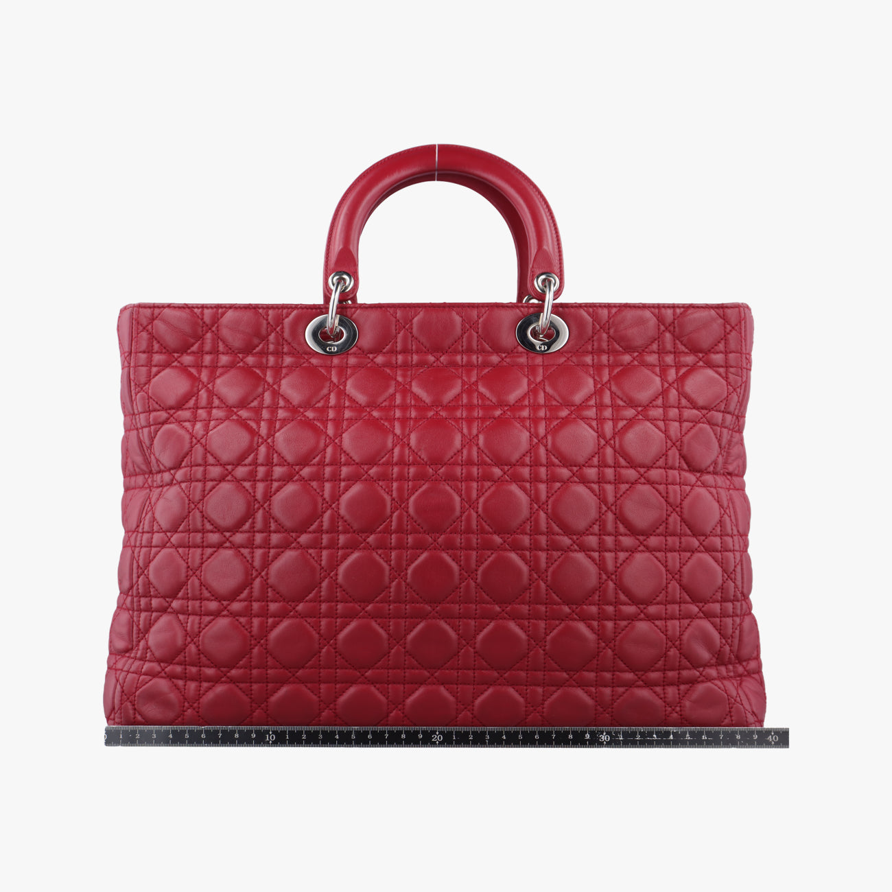 Cannage Quilted Lady DiorRedLambskin26-MA-0059レディ ディオール キルティング カナージュレッドラムスキン26-MA-0059