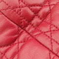 Cannage Quilted Lady DiorRedLambskin26-MA-0059レディ ディオール キルティング カナージュレッドラムスキン26-MA-0059