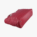 Cannage Quilted Lady DiorRedLambskin26-MA-0059レディ ディオール キルティング カナージュレッドラムスキン26-MA-0059