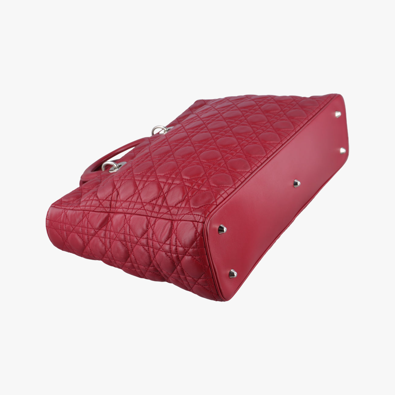 Cannage Quilted Lady DiorRedLambskin26-MA-0059レディ ディオール キルティング カナージュレッドラムスキン26-MA-0059