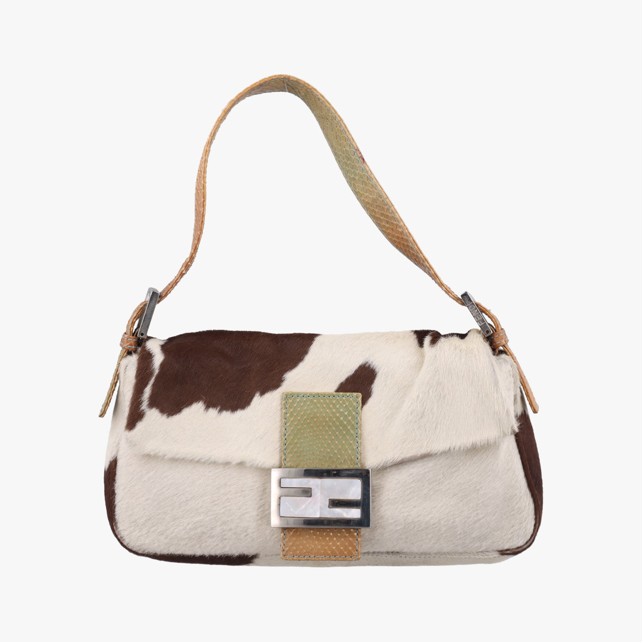 Mamma　BaguetteWhite×brownponyhair8BR600Lot number unknownマンマバケットホワイト×ブラウンハラコ8BR600製番不明