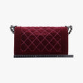 BOY CHANELBurgundyvelourA9248919939326ボーイシャネルワインレッドベロアA9248919939326