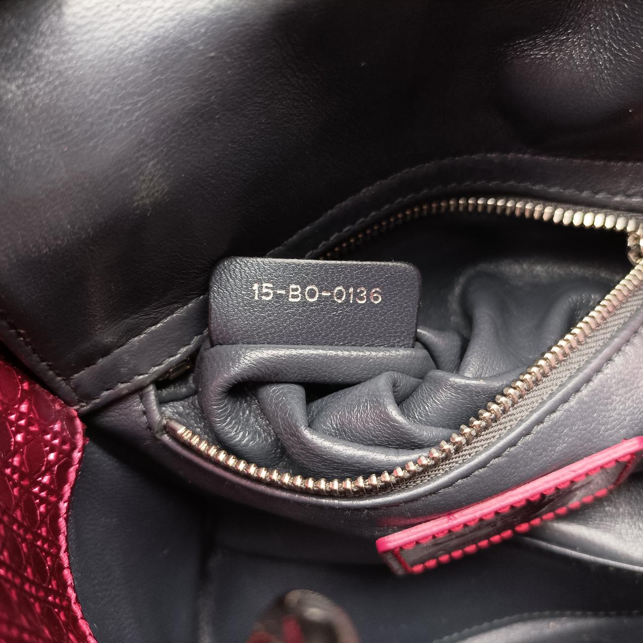Lady Dior Mini BagRose redpatent15-BO-0136レディディオールミニバッグローズ レッドパテント15-BO-0136