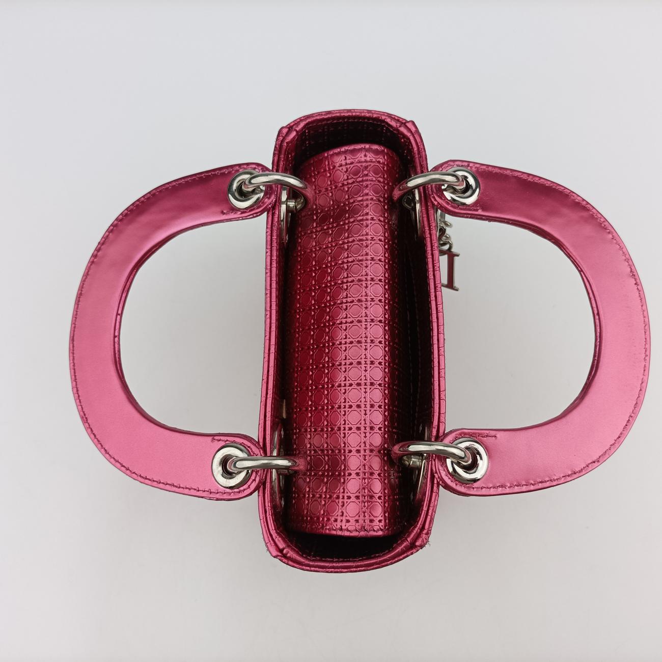 Lady Dior Mini BagRose redpatent15-BO-0136レディディオールミニバッグローズ レッドパテント15-BO-0136