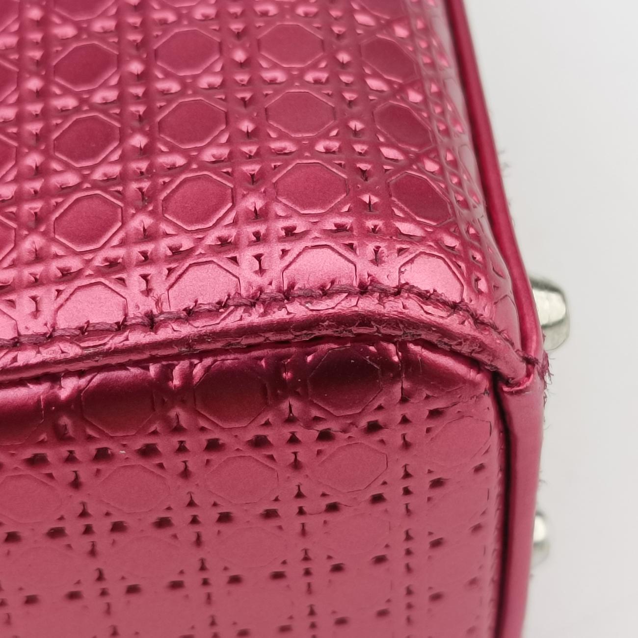 Lady Dior Mini BagRose redpatent15-BO-0136レディディオールミニバッグローズ レッドパテント15-BO-0136