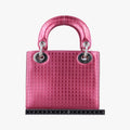 Lady Dior Mini BagRose redpatent15-BO-0136レディディオールミニバッグローズ レッドパテント15-BO-0136