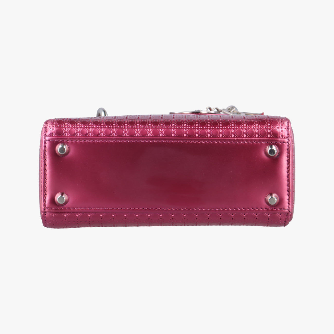 Lady Dior Mini BagRose redpatent15-BO-0136レディディオールミニバッグローズ レッドパテント15-BO-0136