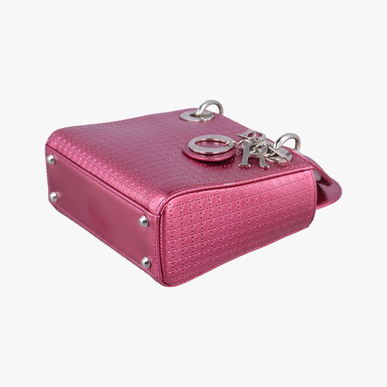 Lady Dior Mini BagRose redpatent15-BO-0136レディディオールミニバッグローズ レッドパテント15-BO-0136