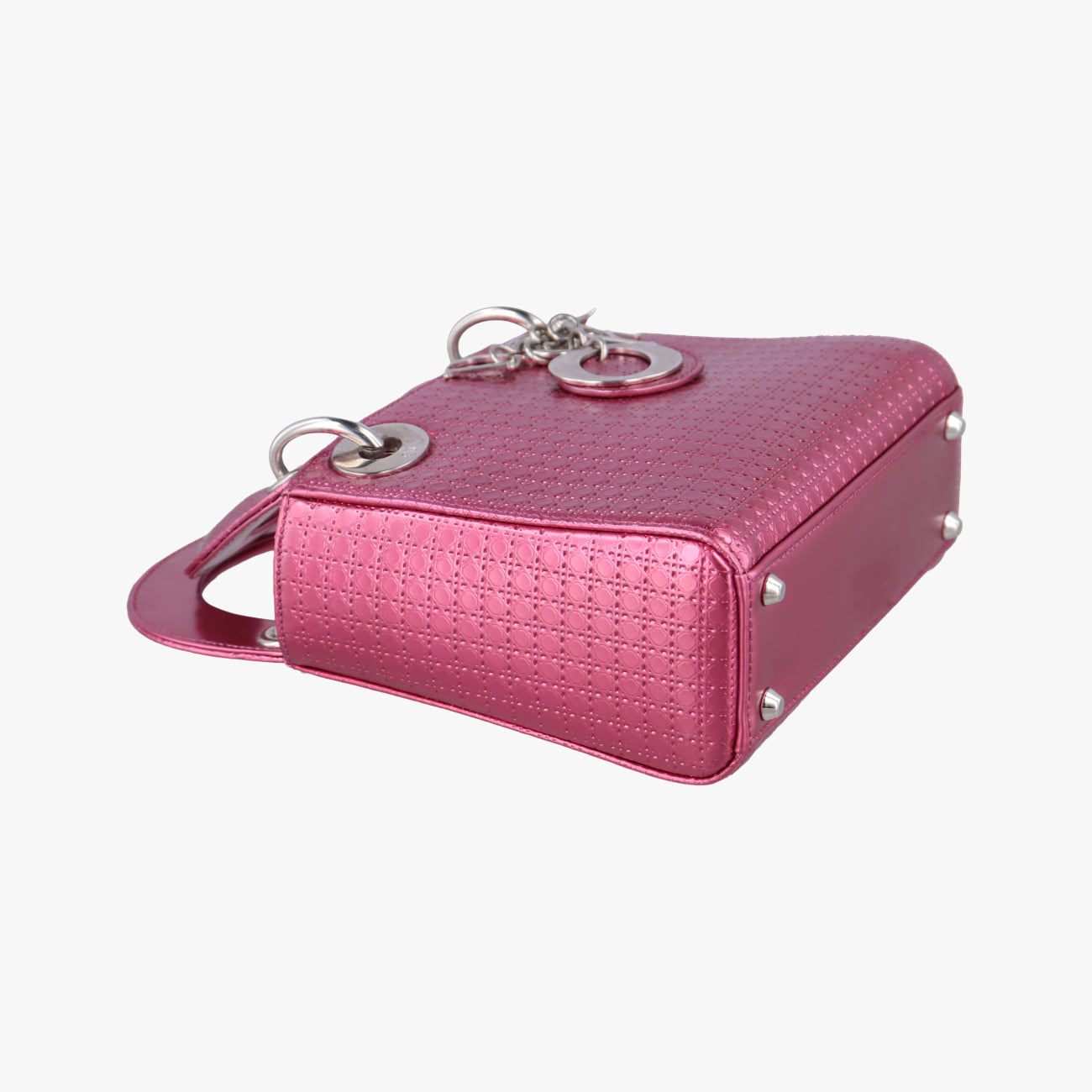 Lady Dior Mini BagRose redpatent15-BO-0136レディディオールミニバッグローズ レッドパテント15-BO-0136