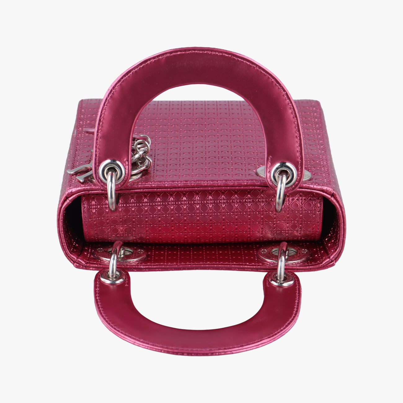 Lady Dior Mini BagRose redpatent15-BO-0136レディディオールミニバッグローズ レッドパテント15-BO-0136