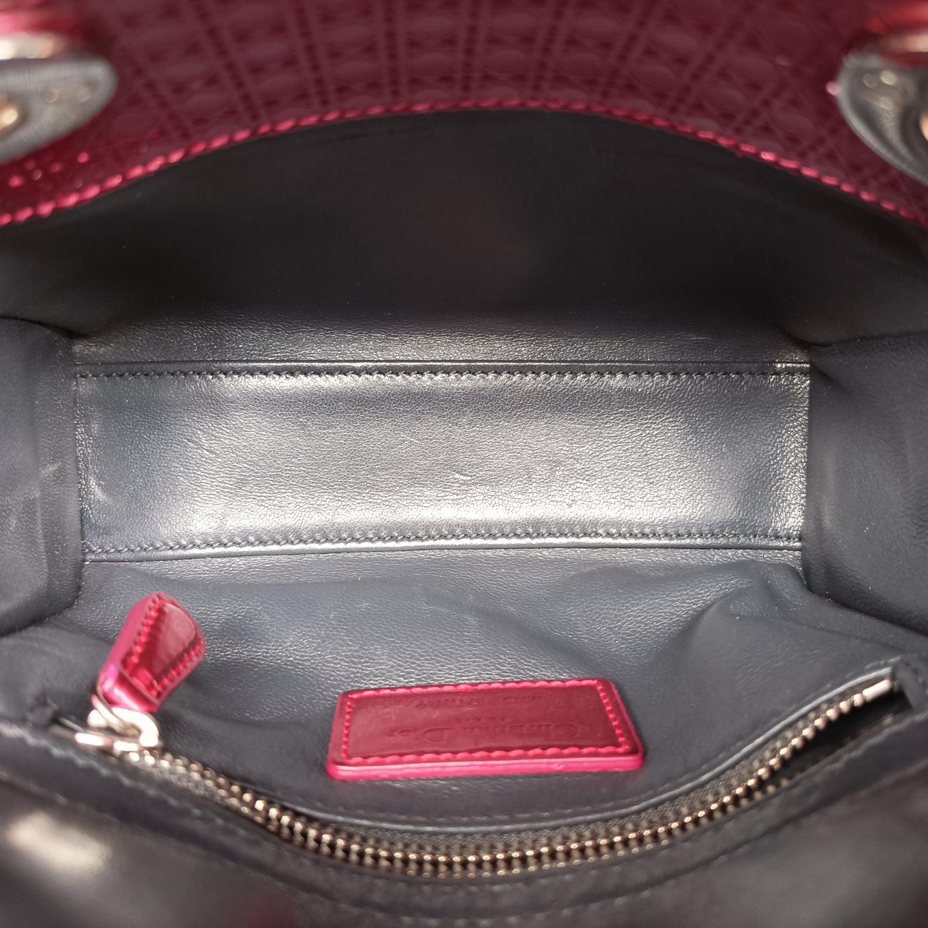 Lady Dior Mini BagRose redpatent15-BO-0136レディディオールミニバッグローズ レッドパテント15-BO-0136