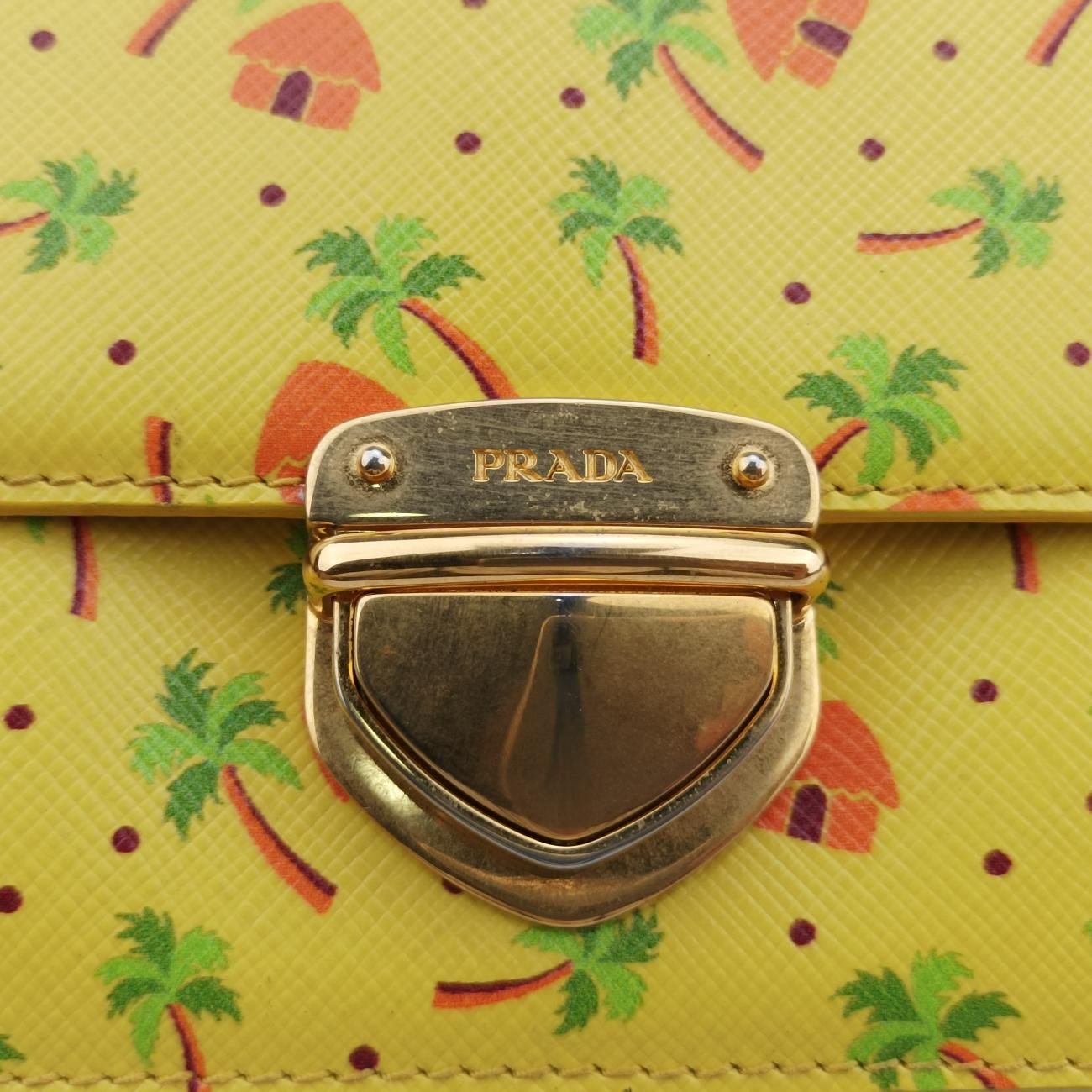 Stampata Palm Tree PrintYellow x Orange x Yellow GreenSaffianoleather400スタンパタ パームツリープリントイエロー×オレンジ×イエローグリーンサフィアーノレザー400