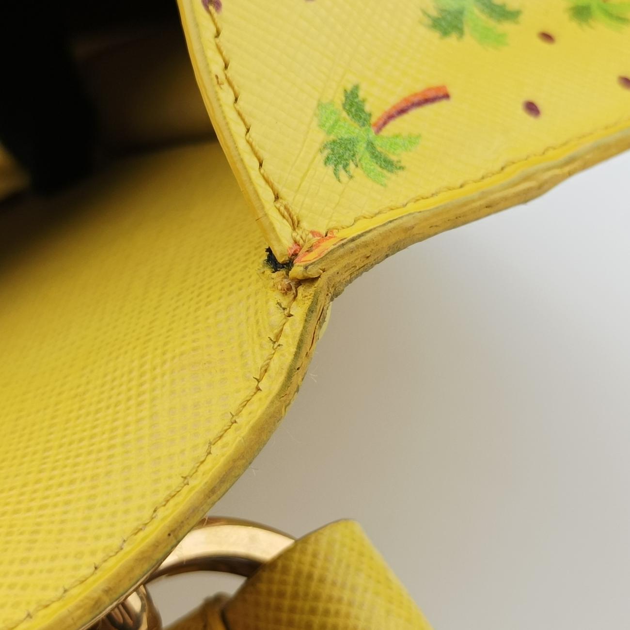 Stampata Palm Tree PrintYellow x Orange x Yellow GreenSaffianoleather400スタンパタ パームツリープリントイエロー×オレンジ×イエローグリーンサフィアーノレザー400
