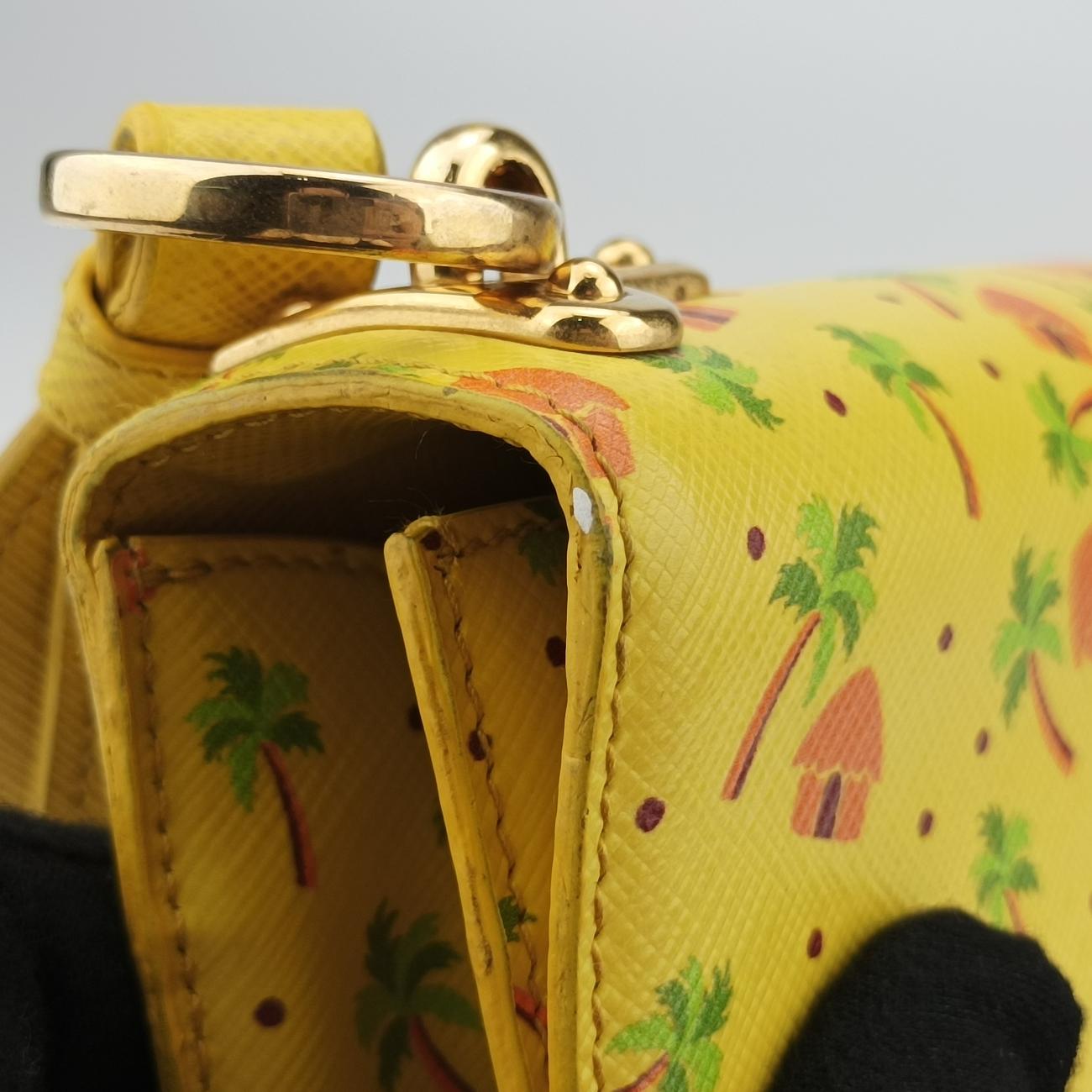 Stampata Palm Tree PrintYellow x Orange x Yellow GreenSaffianoleather400スタンパタ パームツリープリントイエロー×オレンジ×イエローグリーンサフィアーノレザー400