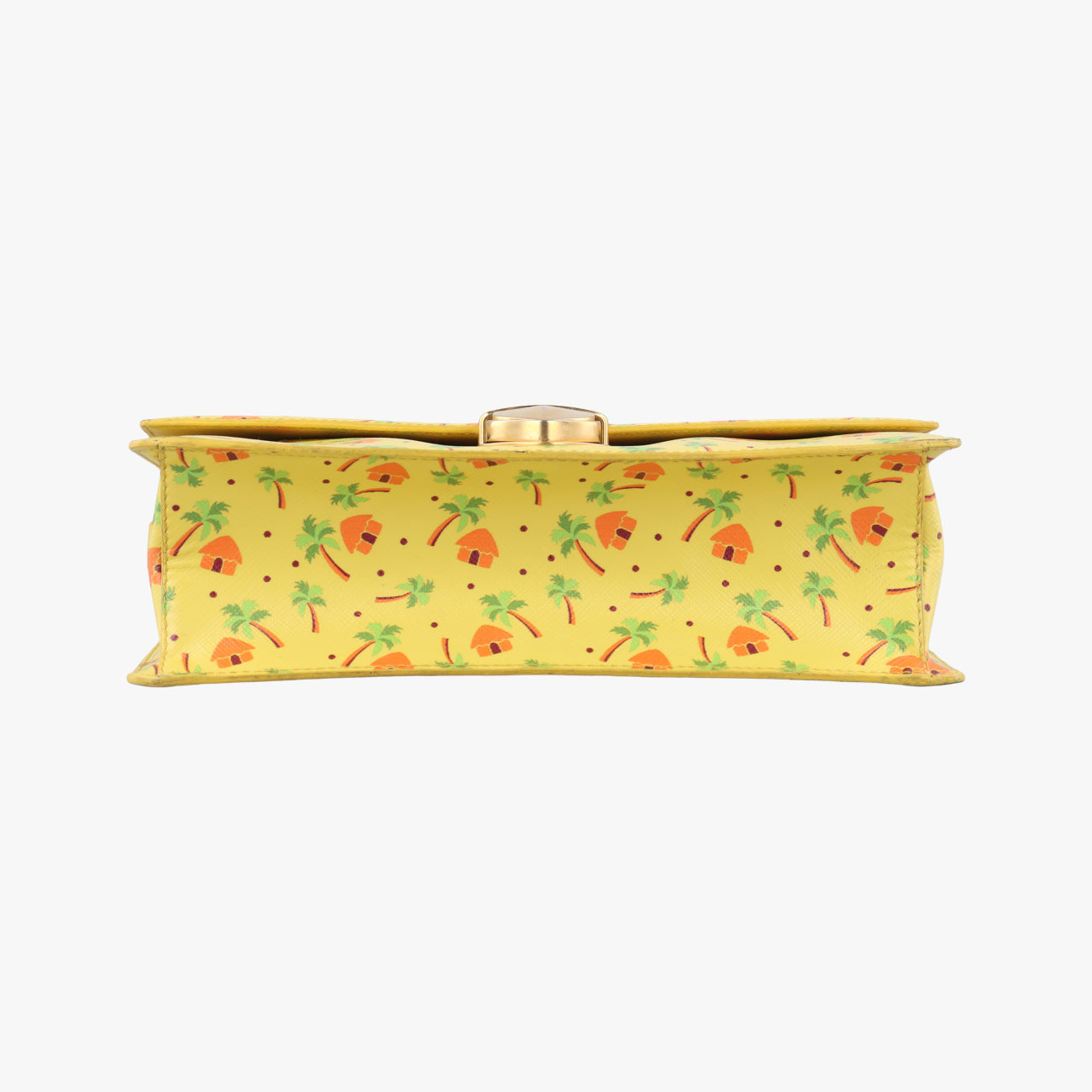 Stampata Palm Tree PrintYellow x Orange x Yellow GreenSaffianoleather400スタンパタ パームツリープリントイエロー×オレンジ×イエローグリーンサフィアーノレザー400