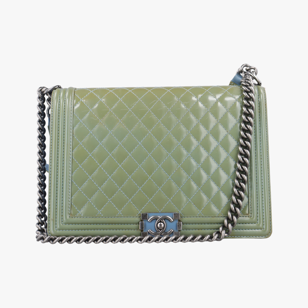 BOY CHANELGreenPatent LeatherA6708717953956ボーイシャネルグリーンパテントA6708717953956