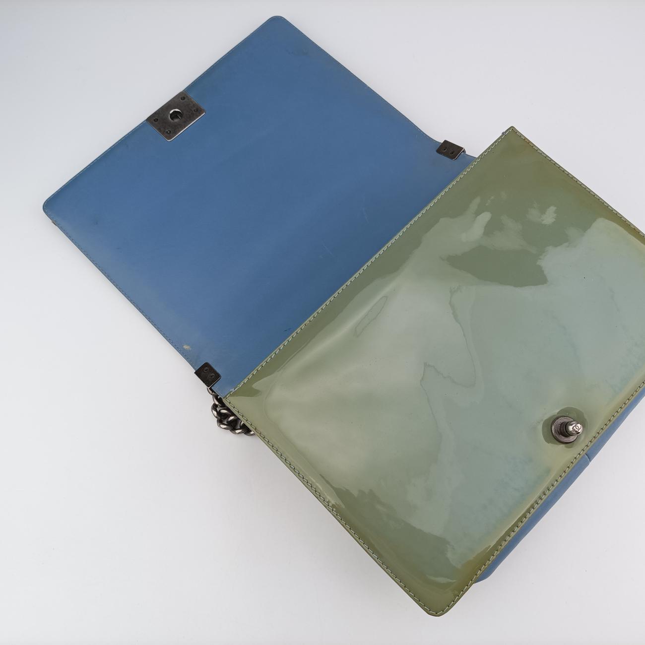 BOY CHANELGreenPatent LeatherA6708717953956ボーイシャネルグリーンパテントA6708717953956