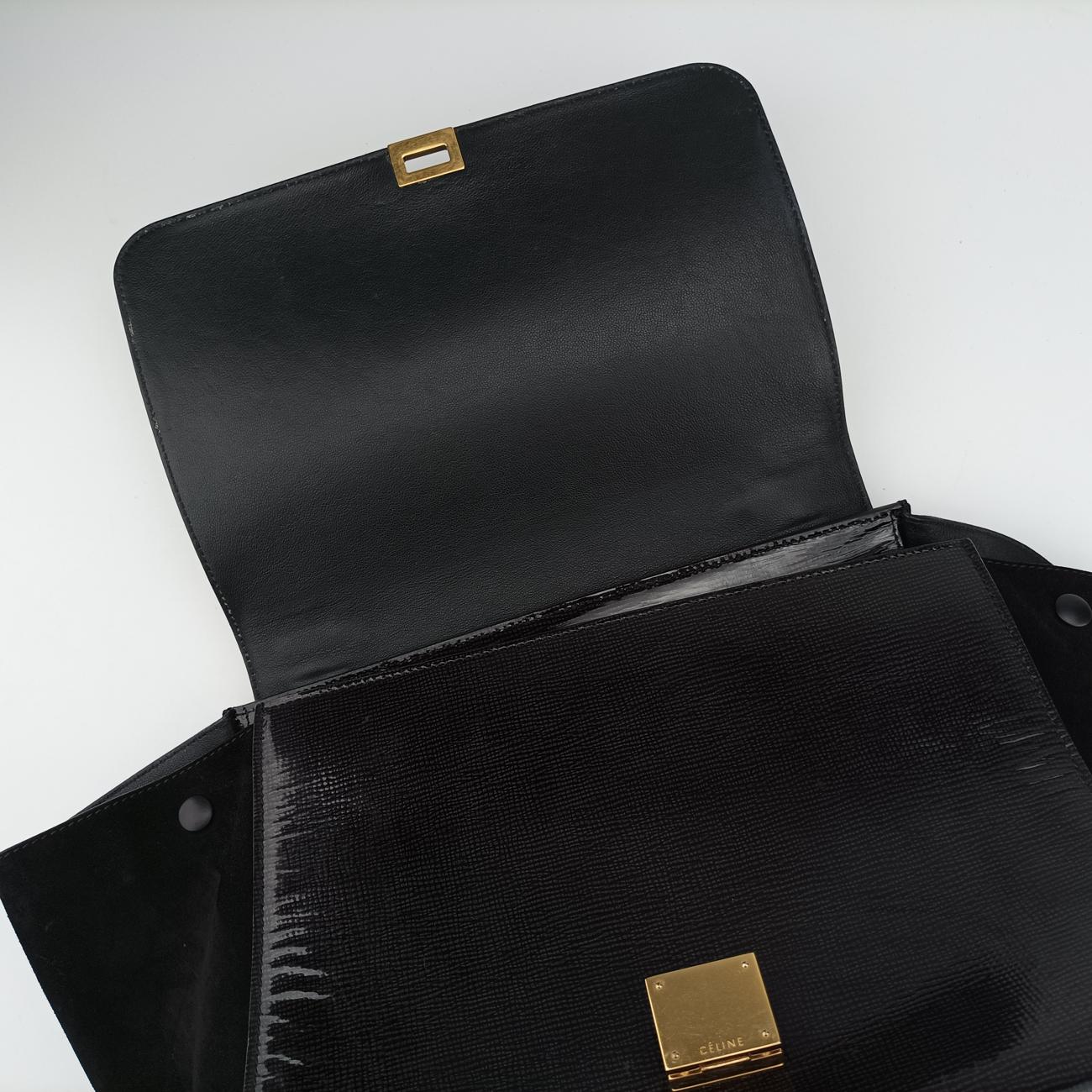 TrapezeBlackSuede x PatentF-CU-0163トラペーズミディアムブラックスエード×パテントF-CU-0163