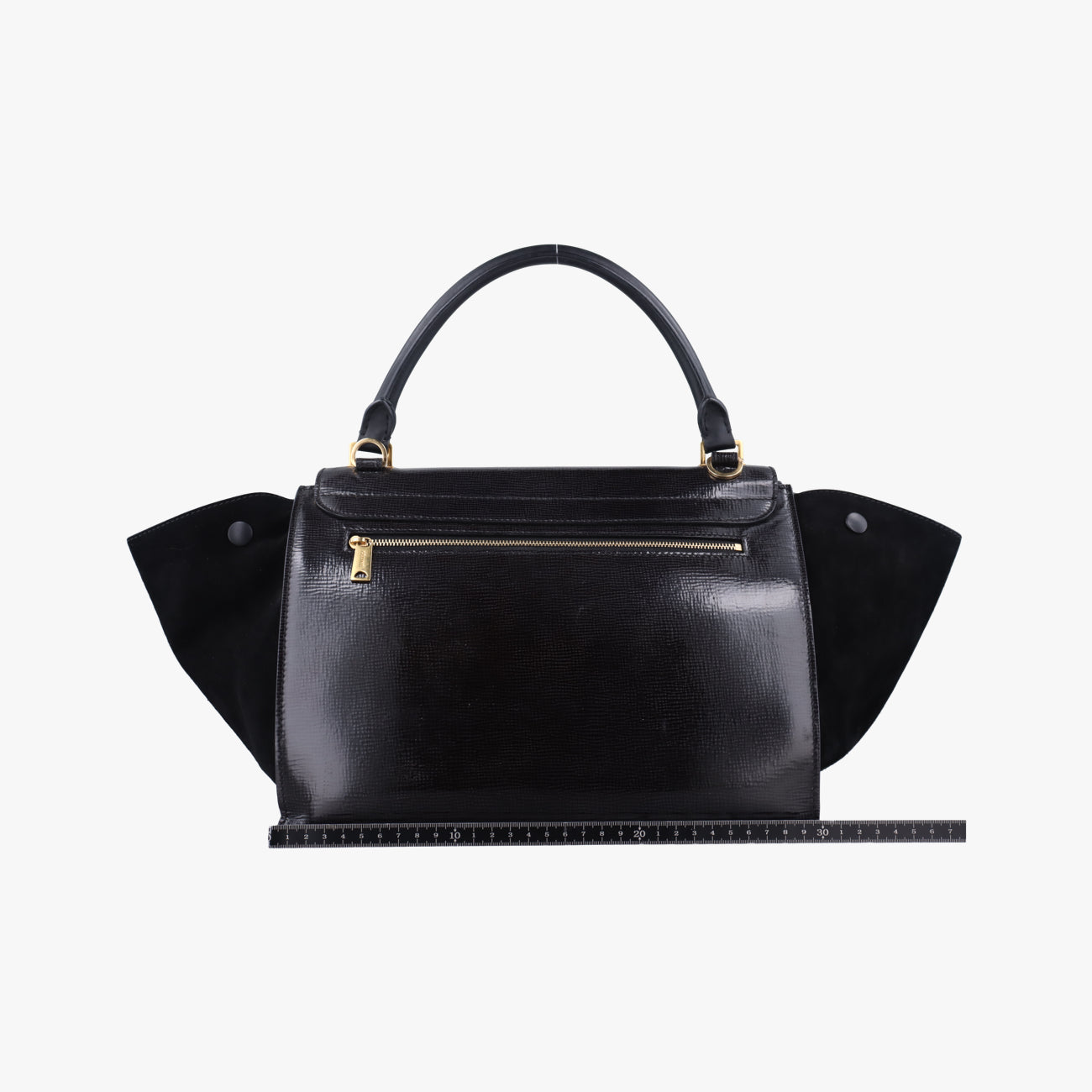 TrapezeBlackSuede x PatentF-CU-0163トラペーズミディアムブラックスエード×パテントF-CU-0163