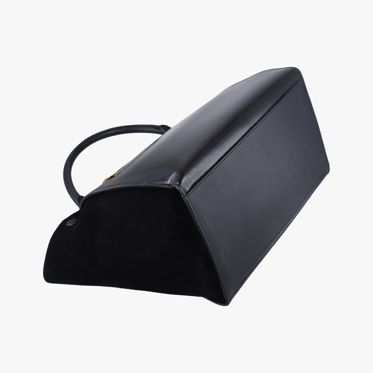 TrapezeBlackSuede x PatentF-CU-0163トラペーズミディアムブラックスエード×パテントF-CU-0163