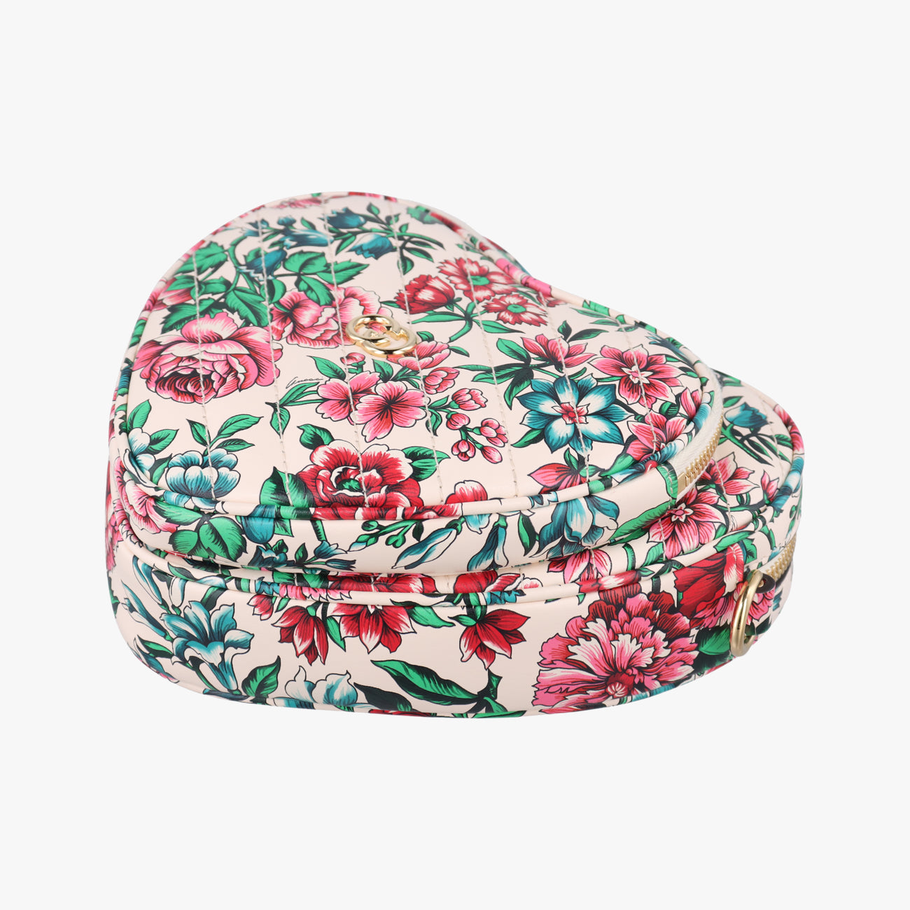GG Marmont Flower Print HeartMulticolourLeather740355A040803115GGマーモント フラワー プリント ハートマルチカラーレザー740355A040803115