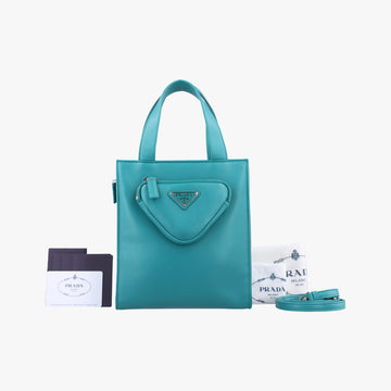 Turquoise Mini ToteGreenlambskin1BG41831/Vトライアングルロゴグリーンラムスキン1BG41831/V