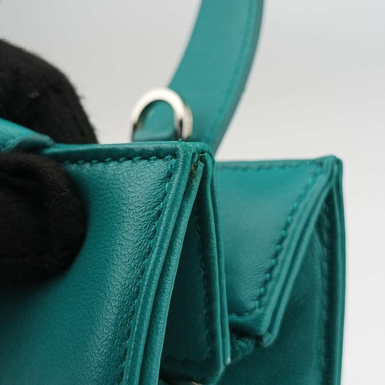 Turquoise Mini ToteGreenlambskin1BG41831/Vトライアングルロゴグリーンラムスキン1BG41831/V