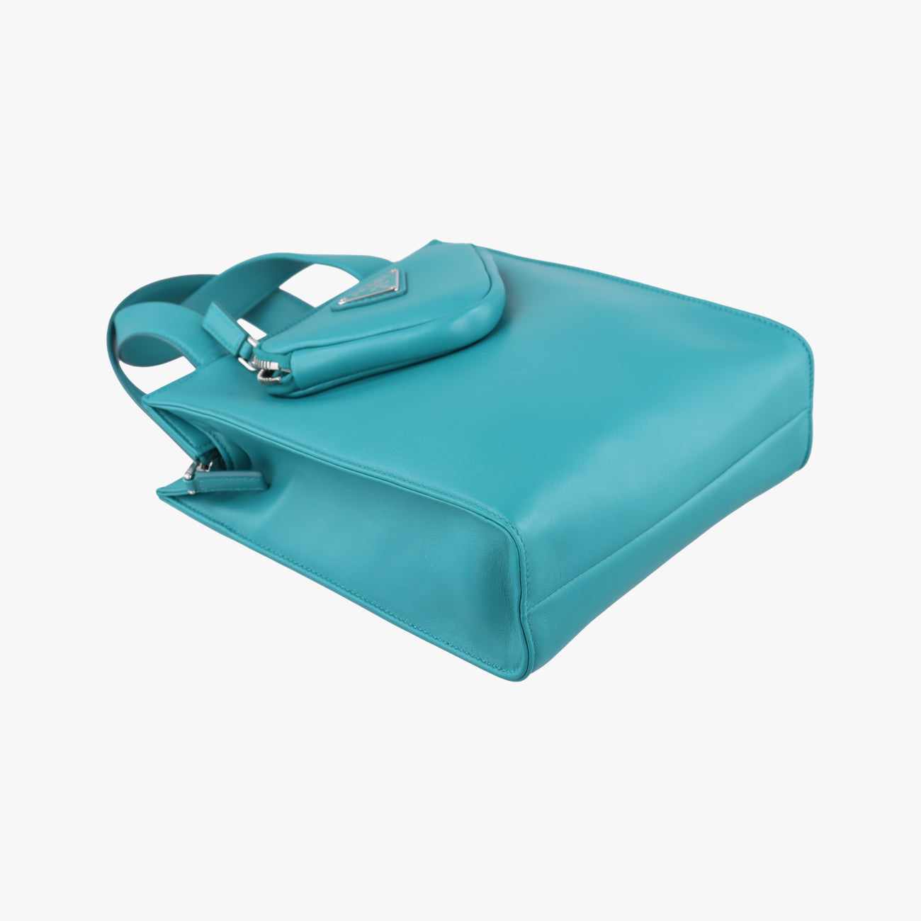Turquoise Mini ToteGreenlambskin1BG41831/Vトライアングルロゴグリーンラムスキン1BG41831/V