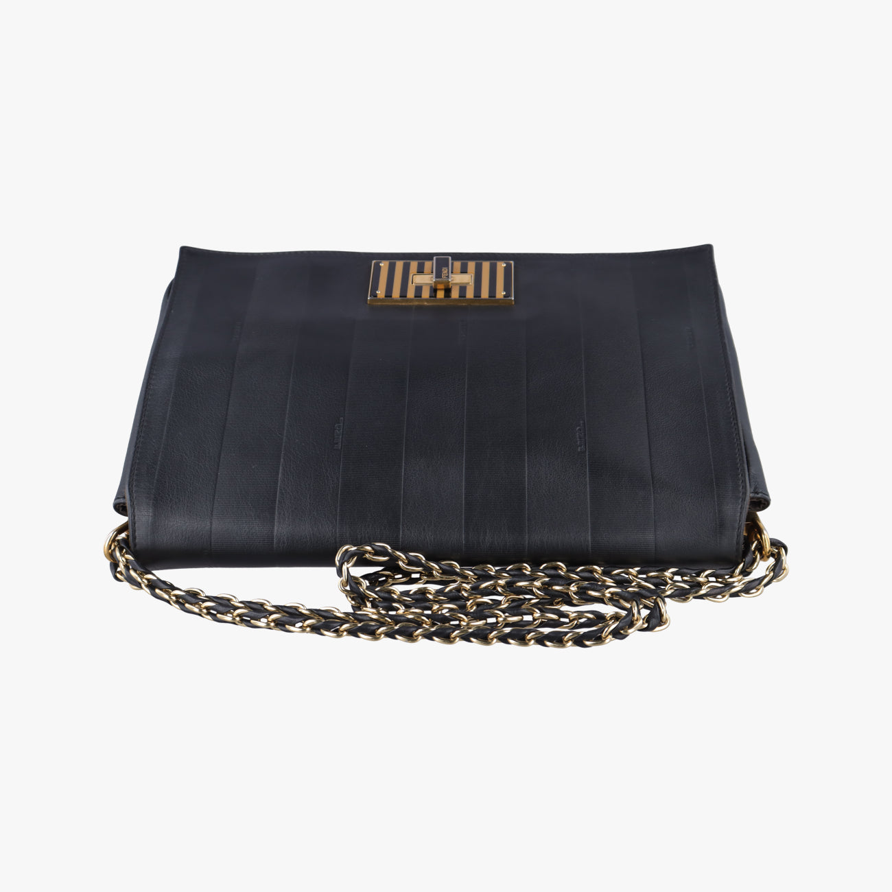 Pequin Embossed Striped ClaudiaBlackLeather8BT2058BT205-Q0Y 139-2566ペカン エンボス ストライプ クラウディアブラックレザー8BT2058BT205-Q0Y 139-2566