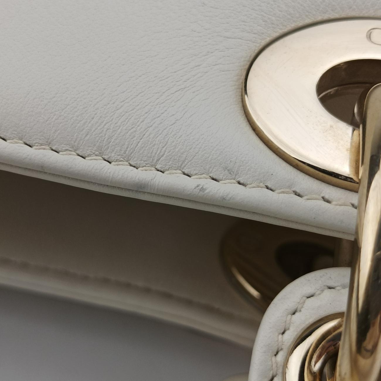 Lady Dior MiniWhite x MulticolorLeather17-BO-0168レディディオールミニホワイト×マルチカラーレザー17-BO-0168
