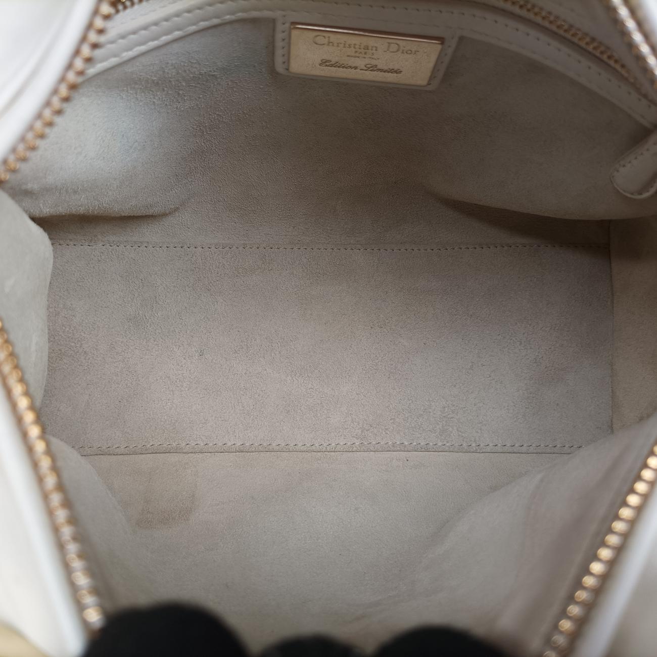 Lady Dior MiniWhite x MulticolorLeather17-BO-0168レディディオールミニホワイト×マルチカラーレザー17-BO-0168