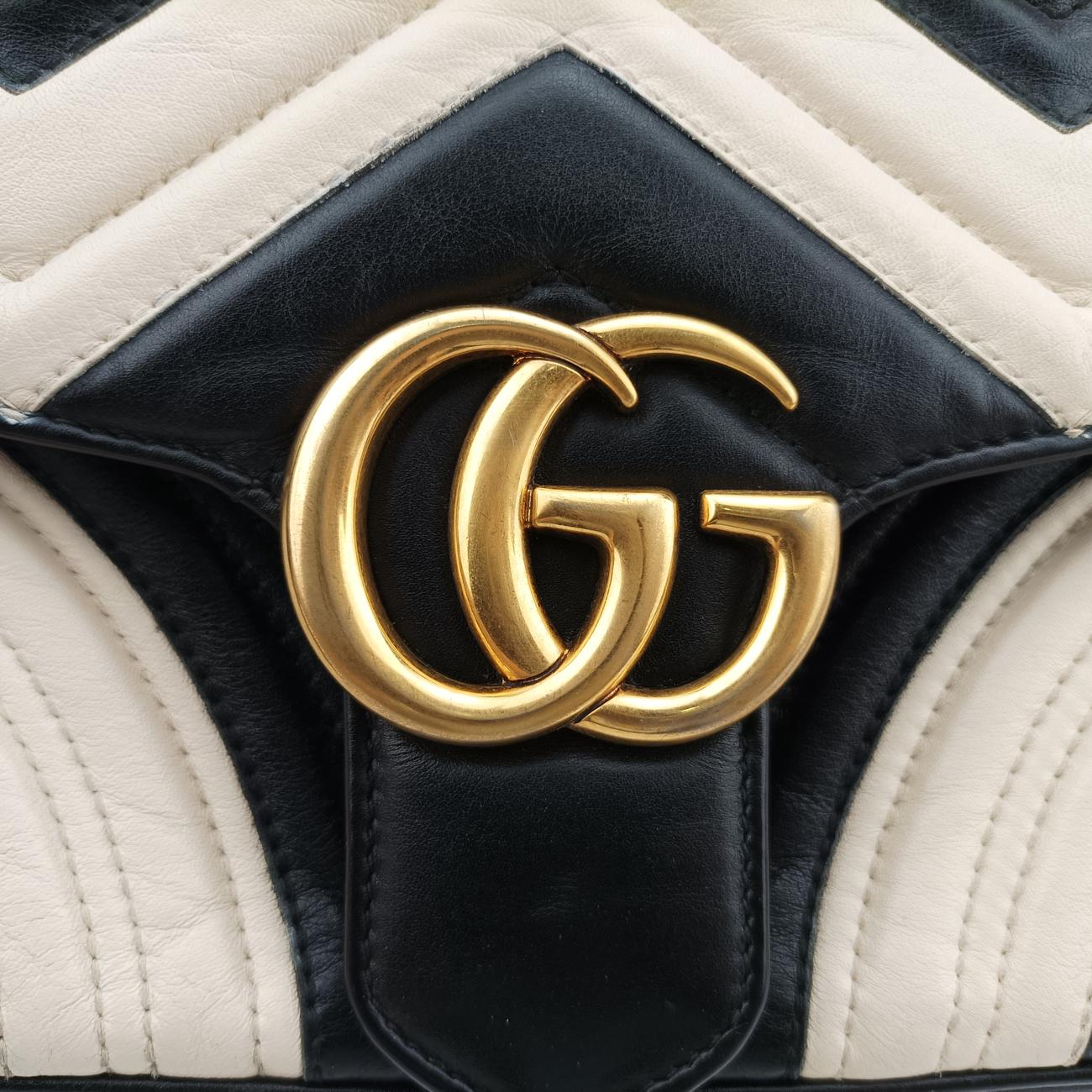 GG MarmontBlack / WhiteLeather443497A020602259GGマーモントブラック／ホワイトレザー443497A020602259
