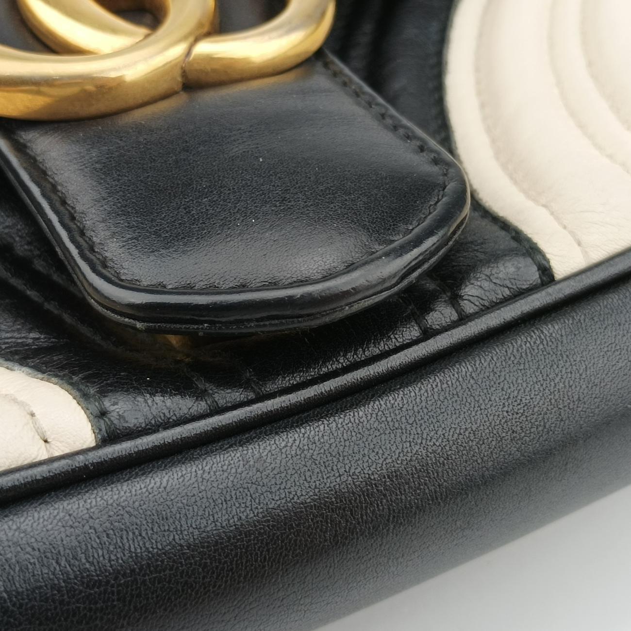 GG MarmontBlack / WhiteLeather443497A020602259GGマーモントブラック／ホワイトレザー443497A020602259