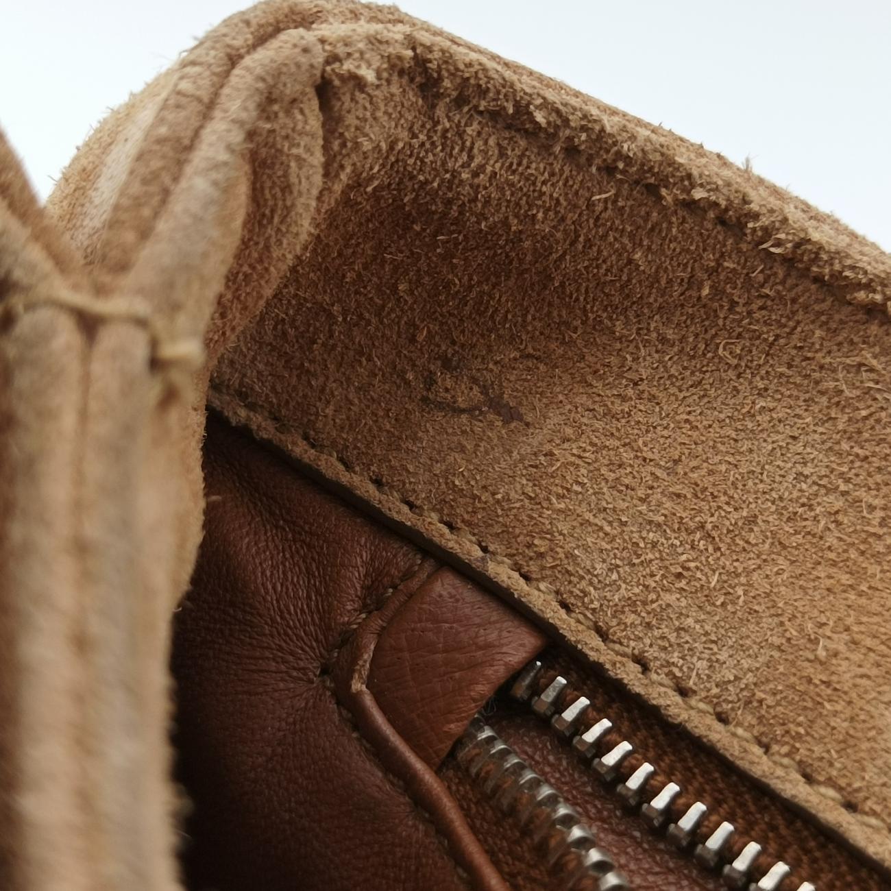 City Calf Bolsa Chain FlapBrownsuede1BD009117 Aシティカーフチェーンフラップバッグブラウンスエード1BD009117 A
