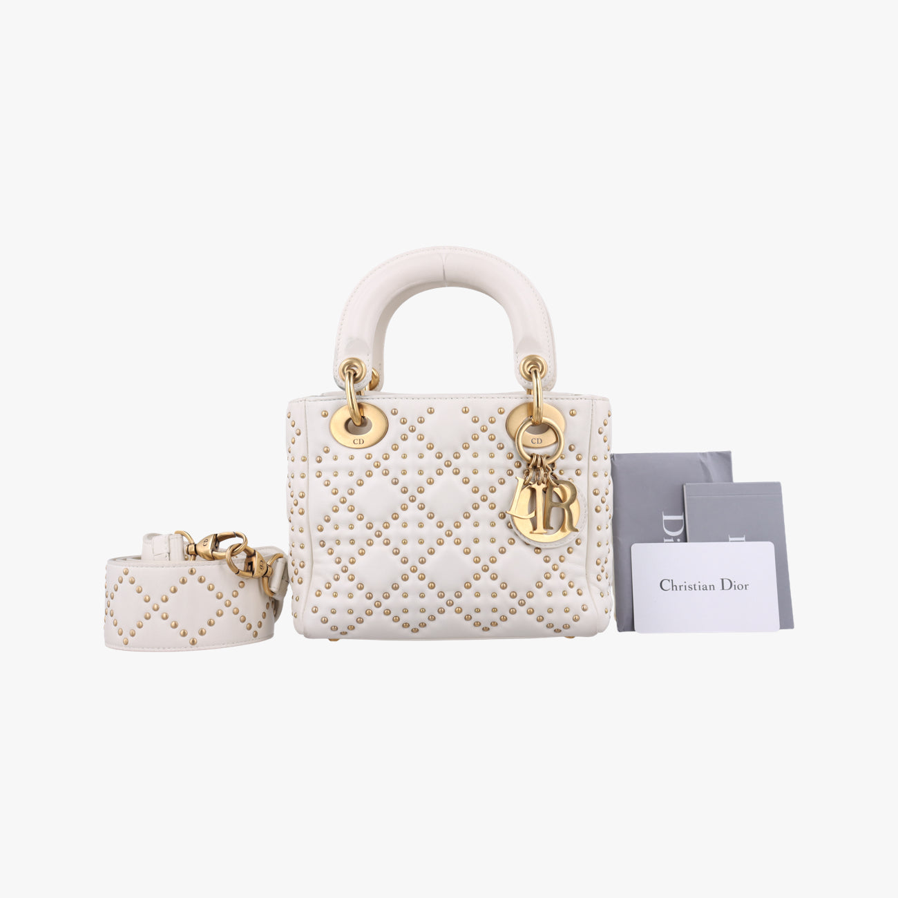 Lady DiorWhiteLeather28-MA-0117レディディオールホワイトレザー28-MA-0117