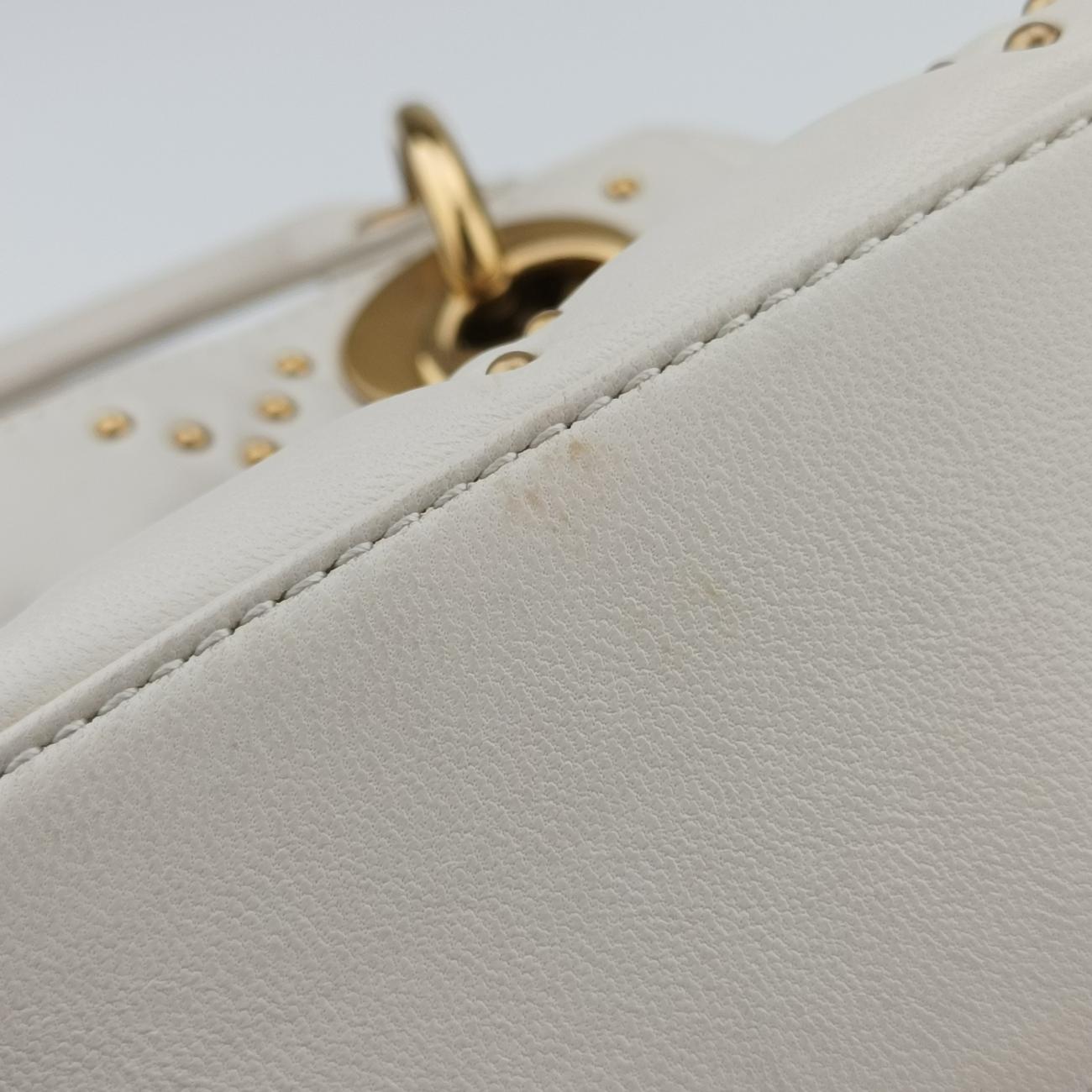 Lady DiorWhiteLeather28-MA-0117レディディオールホワイトレザー28-MA-0117