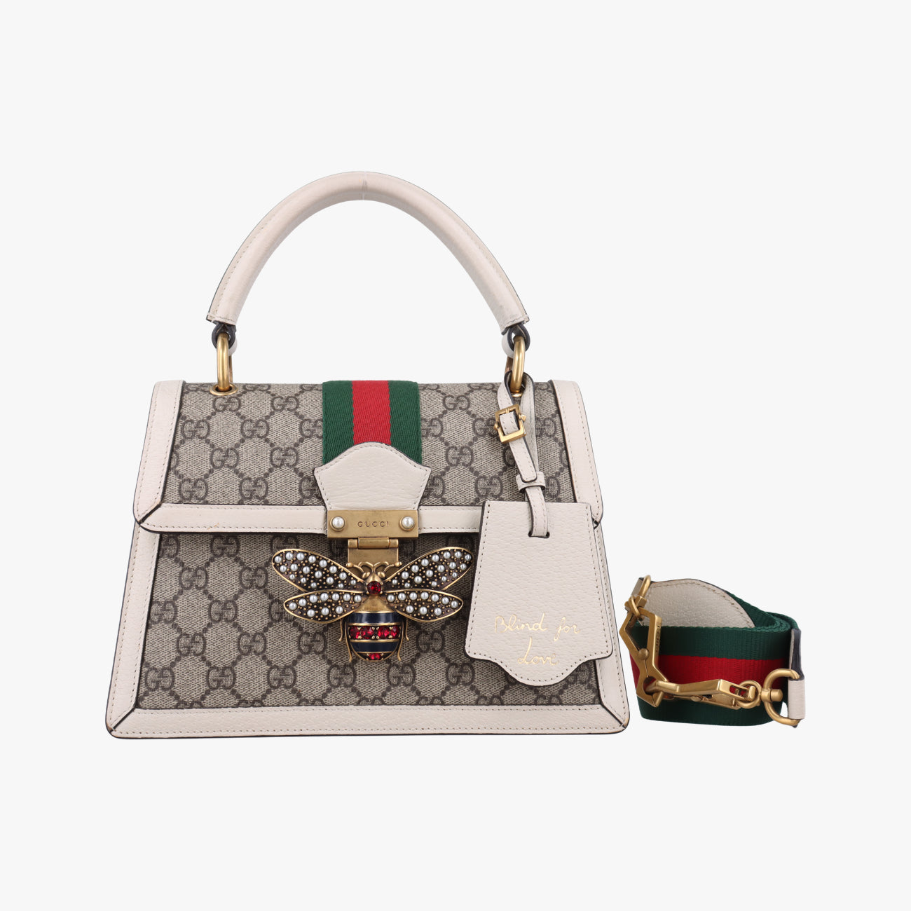 Queen MargaretWhitePVC coated canvas×Leather476541B027160674クイーン マーガレットホワイトPVCコーティングキャンバス×レザー476541B027160674