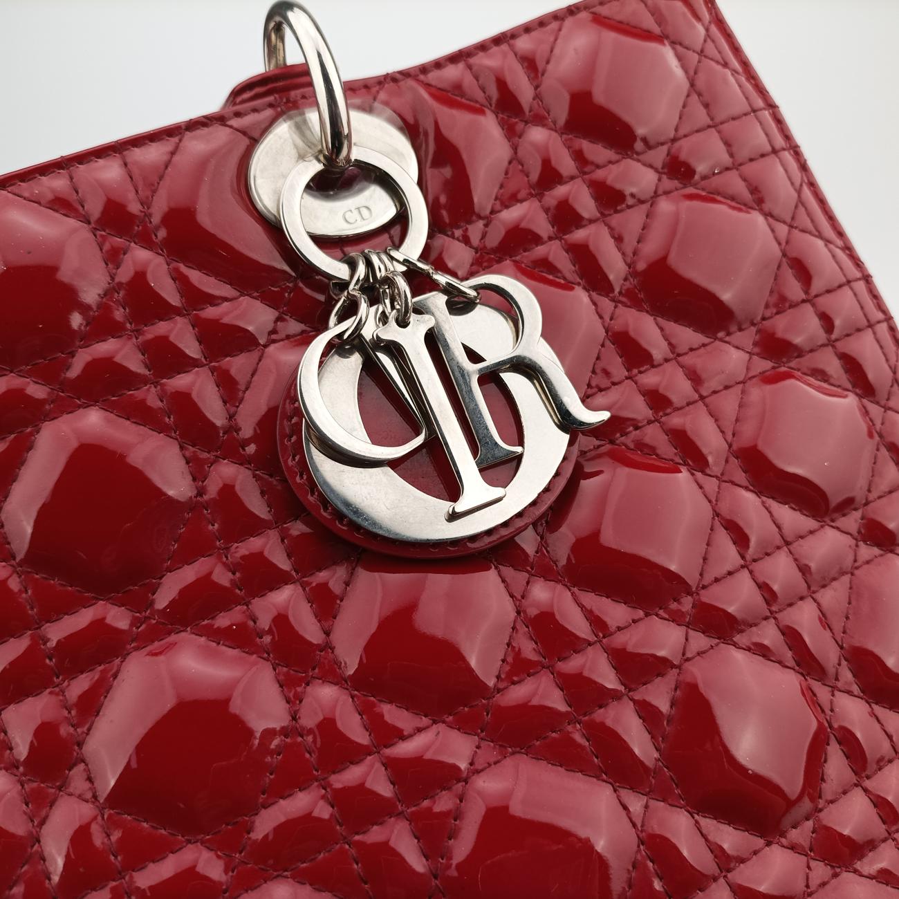 Lady DiorRedpatent15-BO-0191 Bレディディオールレッドパテント15-BO-0191 B