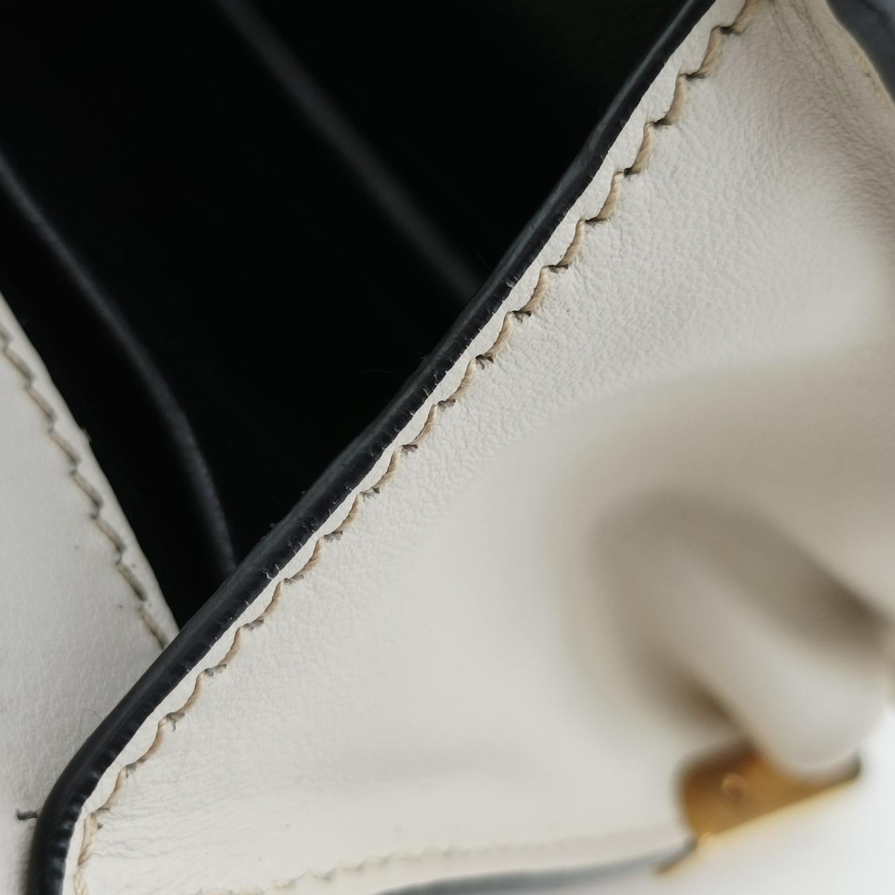 City Calf Astrology CahierWhite / BlackSaffiano leather×Leather25シティカーフ アストロロジー カイエホワイト／ブラックサフィアーノレザー×レザー25
