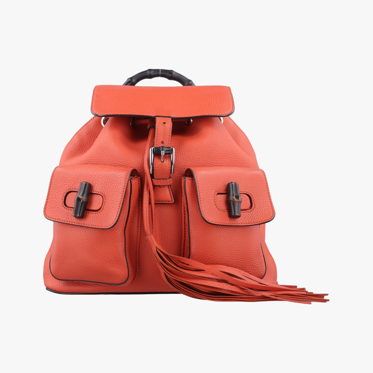 Bamboo fringe tasselOrangeLeather370833D018408774バンブーオレンジレザー370833D018408774