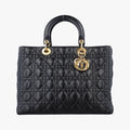 Lady DiorBlacklambskin98-MA-1009レディディオールブラックラムスキン98-MA-1009