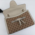 EmilyBeige×whiteLeather x canvas295402B013757687エミリーベージュ×ホワイトレザー×キャンバス295402B013757687