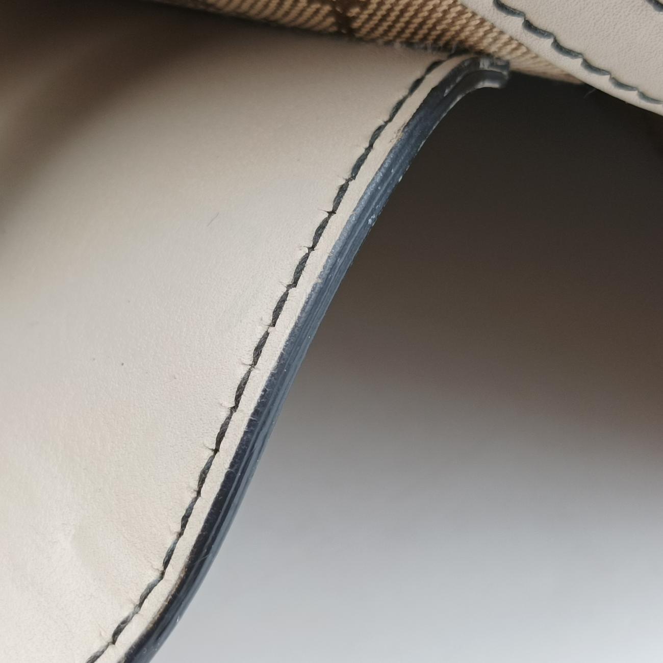 EmilyBeige×whiteLeather x canvas295402B013757687エミリーベージュ×ホワイトレザー×キャンバス295402B013757687